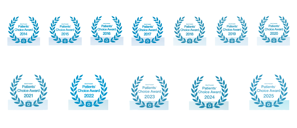 Docfinder Patients Choice Award Auszeichnungen 2014 bis 2025